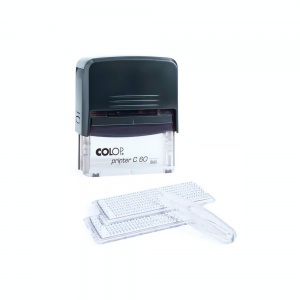 Colop Printer С60-Set-F Compact. 7 стр. с рамкой, 2 кассы, 76х37 мм. черный